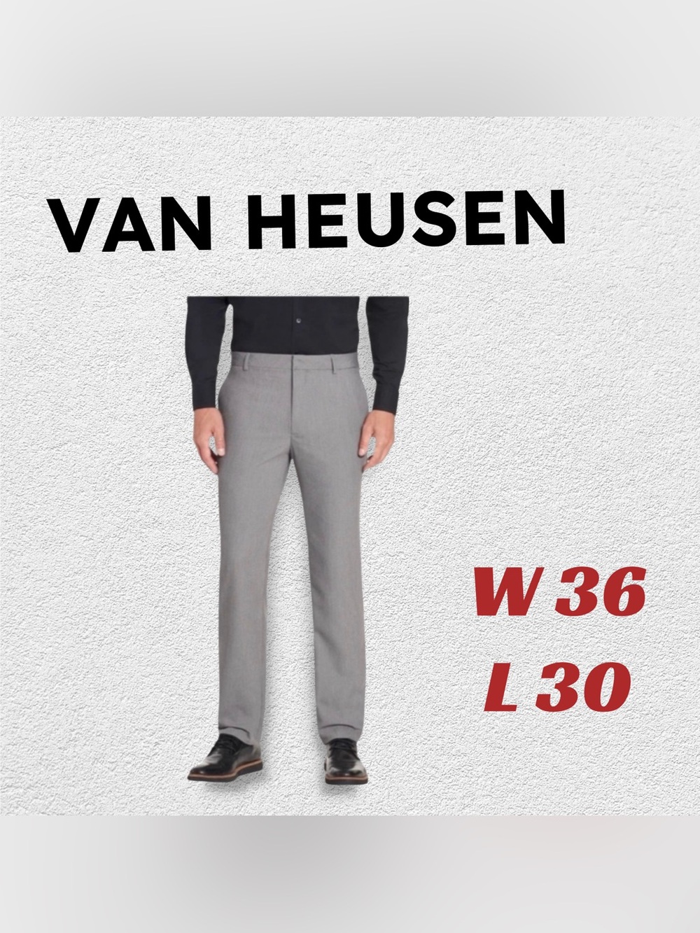 🇺🇸👍VGUC VAN HEUSEN | W36 L30 | Professional style Wrinkle Free Gray Dress Pant